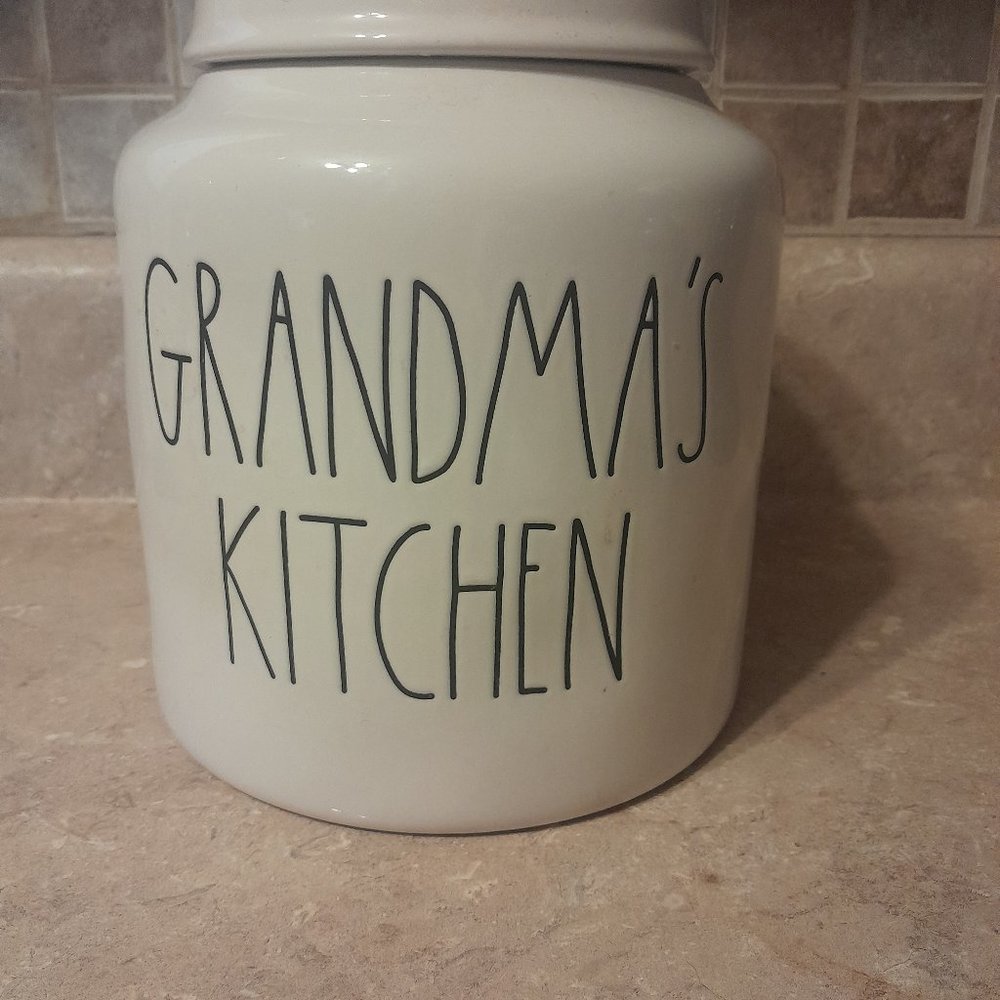 Grandma's Kitchen Canister, Cookie jar, storage, Rae Dunn